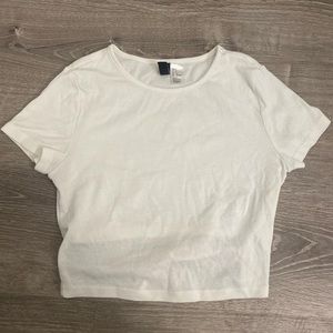 H&M WHITE CROP TOP